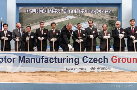 2007, Nošovice, základní kámen, automobilka Hyundai – zadavatel: Statutární město Ostrava